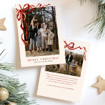 Elegant Watercolor Red Bow Christmas Two Photo Holiday Card<br><div class="desc">Elegant Watercolor Red Bow Christmas Two Photo Holiday Card features a beautiful watercolor red bow around your two photos.</div>