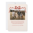 Elegant Watercolor Red Bow Christmas Two Photo