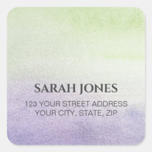 Elegant Watercolor Return Address Square Sticker