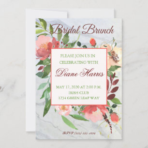 Elegant Watercolor Rose Bouquet Frame Invitation