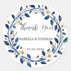 Elegant watercolor rose gold Daisy Floral Botanica Classic Round Sticker