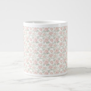 Elegant Watercolor Roses  Large Coffee Mug