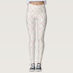 Elegant Watercolor Roses  Leggings