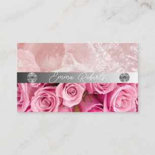 Elegant Watercolor Roses Pink Business Card