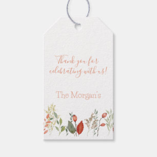 Elegant Watercolor Rustic Floral Gift Tags