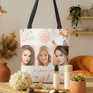 Elegant Watercolor Script Logo Photo Makeup Studio Tote Bag