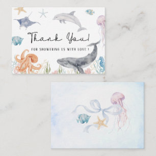 Elegant Watercolor Sea you soon Baby shower Card