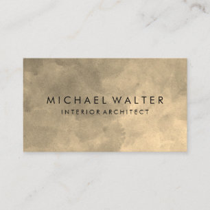 Elegant Watercolor Sepia Business Card