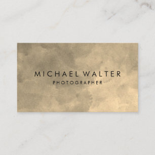 Elegant Watercolor Sepia Grey Business Card