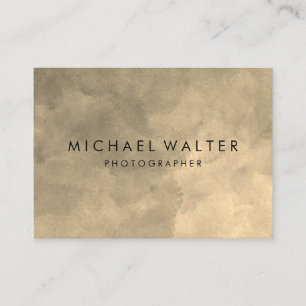 Elegant Watercolor Sepia Grey Business Card