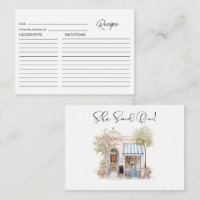 Elegant Watercolor she said oui Bridal Shower Reci