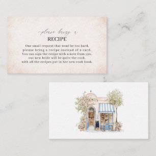 Elegant Watercolor she said oui Bridal Shower Reci Enclosure Card