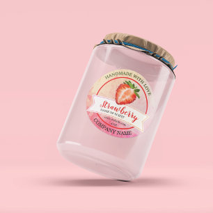 Elegant Watercolor Strawberry Jam  Classic Round S Sticker
