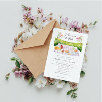 Elegant Watercolor Summer Baby Shower Picnic
