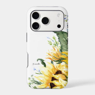 Elegant Watercolor Sunflowers Floral Personalized