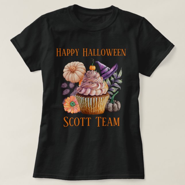 Elegant Watercolor T-shirt Pumpkin Cake (Design Front)