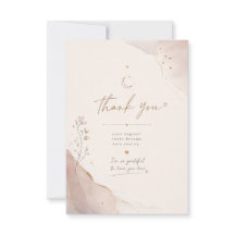 Elegant Watercolor Thank You Card