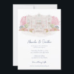 Elegant Watercolor Villa Wedding  Invitation<br><div class="desc">Announce your special day with timeless sophistication using this Elegant Watercolor Villa Script Save the Date Wedding Invitation Design. Featuring sleek design, it sets the tone for an unforgettable celebration. Elevate your wedding with effortless style and refinement. Get in touch if you have any question or need of further customisation....</div>