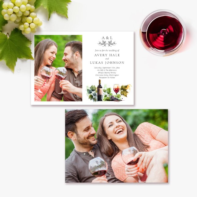 Elegant Watercolor Vineyard Invitation (Creator Uploaded)