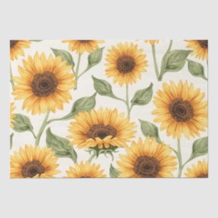 Elegant Watercolor Vintage Sunflower               Tissue Paper
