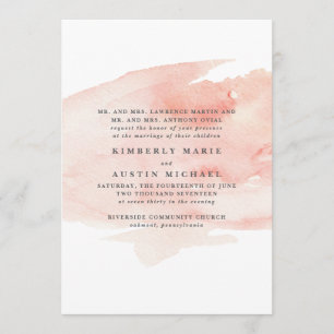 Elegant Watercolor Wedding Invitation