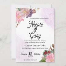 Elegant Watercolor Wedding Invitations