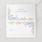 Elegant Watercolor Wild Flowers Floral Wedding