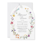 Elegant Watercolor Wild Flowers Rehearsal Dinner