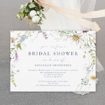 Elegant Watercolor Wildflower Bridal Shower Invitation<br><div class="desc">Elegant Watercolor Wildflower Bridal Shower Invitation</div>