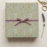 Elegant Watercolor Wildflower Garden Sage Green Wrapping Paper<br><div class="desc">Pretty Elegant Watercolor Wildflower Garden Wrapping Paper is the perfect way to show your loved ones that you care. Available in two types of premium paper and different five sizes, our wrapping paper has all of your gift wrapping needs covered - because the presentation matters just as much as the...</div>