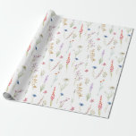 Elegant Watercolor Wildflower Garden Wrapping Pape Wrapping Paper<br><div class="desc">Pretty Elegant Watercolor Wildflower Garden Wrapping Paper is the perfect way to show your loved ones that you care. Available in two types of premium paper and different five sizes, our wrapping paper has all of your gift wrapping needs covered - because the presentation matters just as much as the...</div>