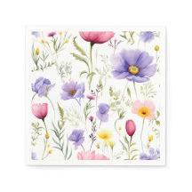 Elegant Watercolor Wildflower