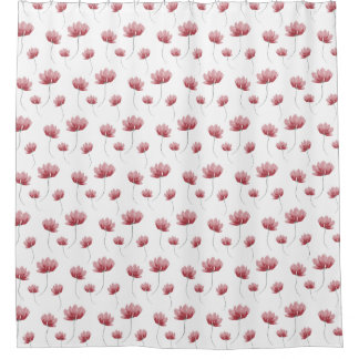 Elegant watercolor wildflower  shower curtain