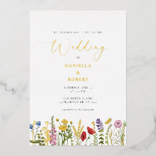 Elegant Watercolor Wildflower Wedding Floral