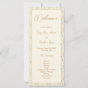Elegant Watercolor Wildflower Wedding Program