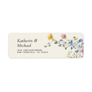 Elegant Watercolor wildflowers meadow Wedding