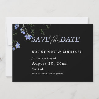 Elegant Watercolor wildflowers meadow Wedding Save The Date