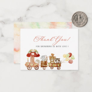 Elegant Watercolor Woodland party Baby shower Card