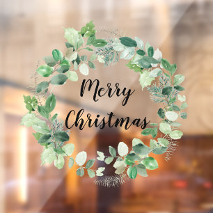 Elegant Watercolor Wreath Merry Christmas