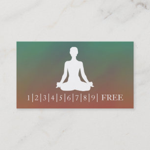Elegant Watercolor YOGA Instructor Logo Loyalty Card