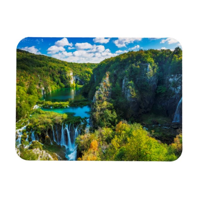 Elegant waterfall scenic, Croatia Magnet (Horizontal)