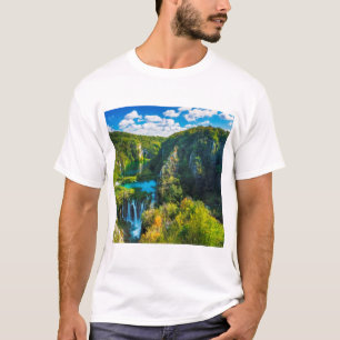Elegant waterfall scenic, Croatia T-Shirt
