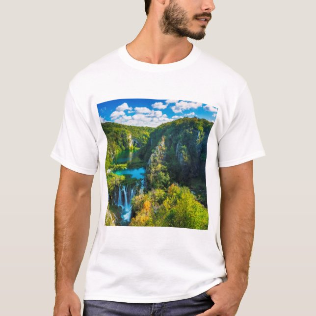 Elegant waterfall scenic, Croatia T-Shirt (Front)