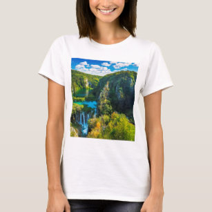 Elegant waterfall scenic, Croatia T-Shirt