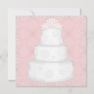 ELEGANT WATERMELON WEDDING CAKE TOPPER INVITATION