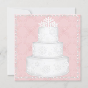 ELEGANT WATERMELON WEDDING CAKE TOPPER INVITATION