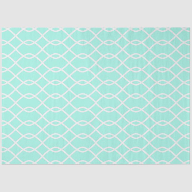 ELEGANT WAVE PATTERN - Teal Tissue Paper (Front)