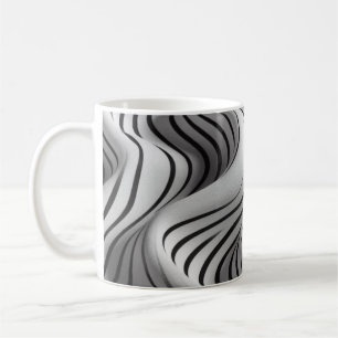 Elegant Waves Fabric Design 5 Coffee Mug