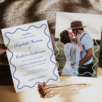 Elegant Wavy Curve Wedding with Photo