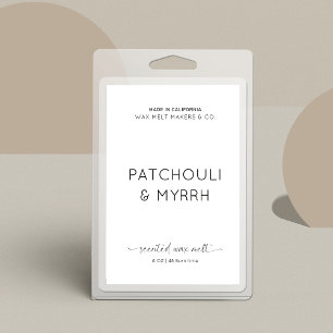Elegant Wax Melt Packaging Minimal Rectangle Label